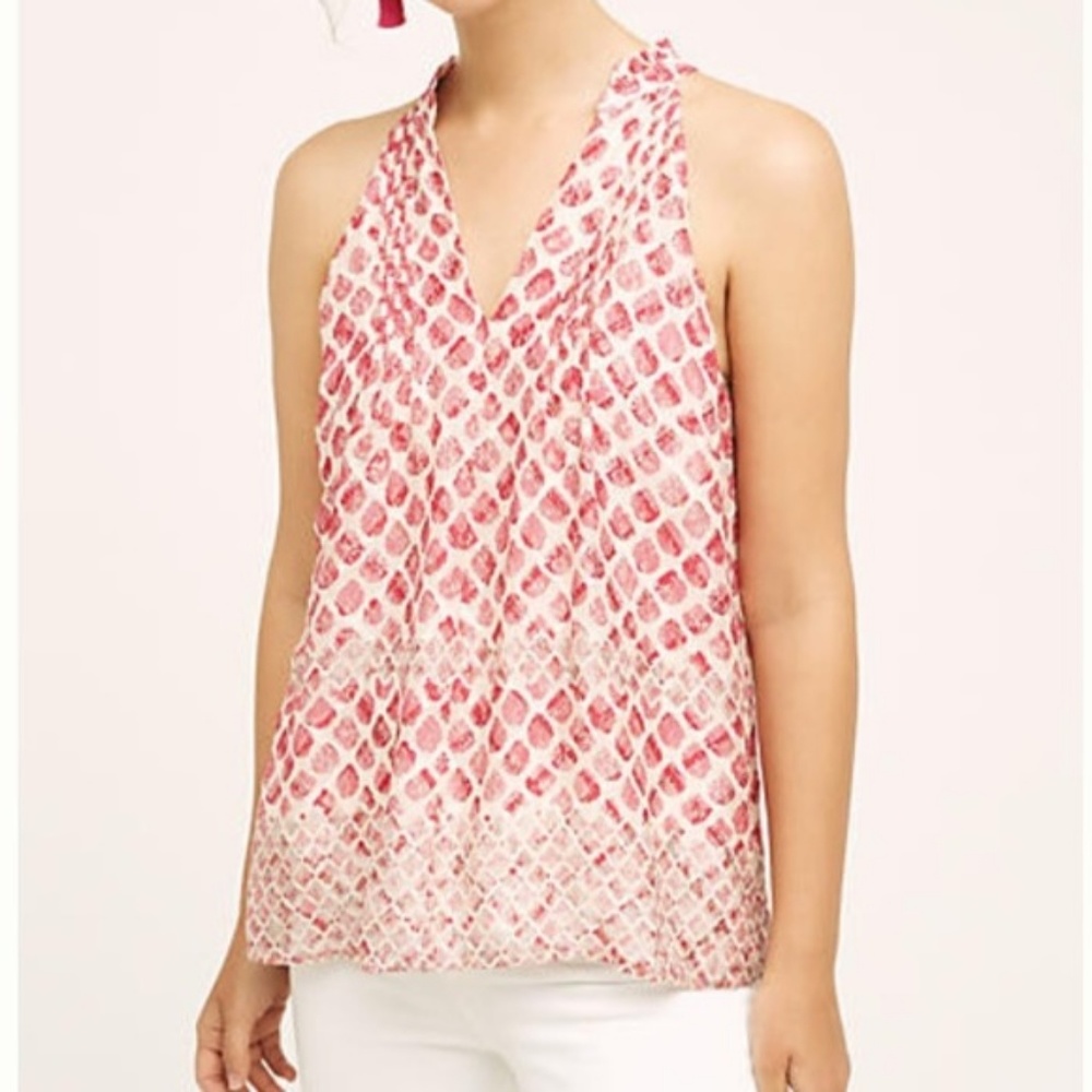 Anthropologie Carmona Silk Halter Tank.